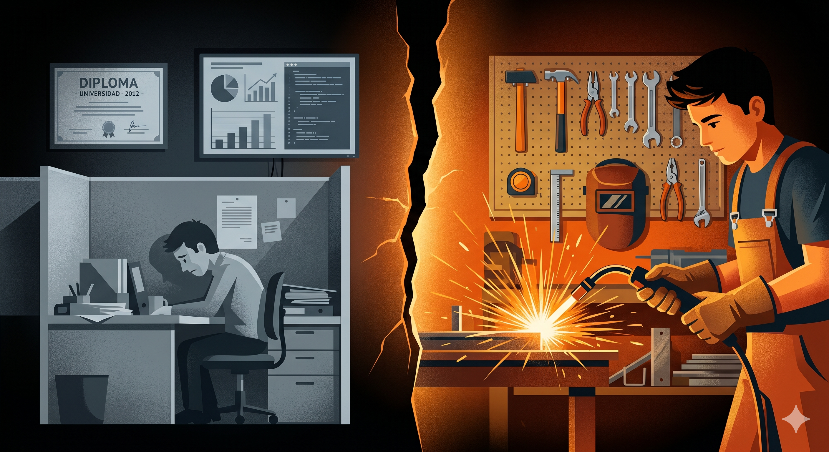 While AI Automates the Cubicles, Gen Z Learns to Weld, Hammer and Build: The Silent Revolution of the Trade